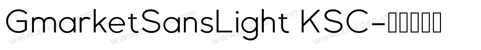 GmarketSansLight KSC字体转换